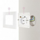 Enchufe de Pared Nanocable Schuko 1XUSB-A Qc 3.0/1XUSB-C Pd 20W Blanco (10.35.0011)  NANO