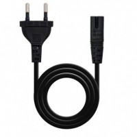 Cable Alimentación Nanocable CEE7/16/M a C7/H, 3M, Negro (10.22.0402-L300)  NANO