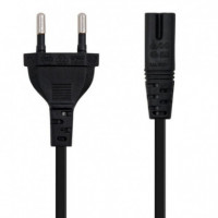 Cable Alimentación Nanocable CEE7/16/M a C7/H, 3M, Negro (10.22.0402-L300)  NANO