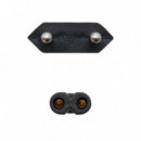 Cable Alimentación Nanocable CEE7/16/M a C7/H, 3M, Negro (10.22.0402-L300)  NANO