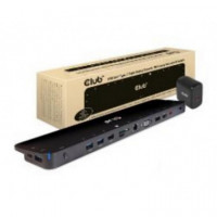 Docking Station CLUB 3D 15 en 1 Usb-c, Pd 65W, Múltiples Puertos, Negro (CSV-1564W65)