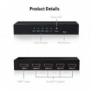 Splitter HDMI 1X4 Salida 4K Uhd 60HZ Negro (CSV-1380)  CLUB 3D