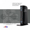 Docking Station CLUB 3D 4K 60HZ 6XUSB-A/1XUSB-B/2XDP/1XRJ45/3.5MM Negro (CSV-1460)
