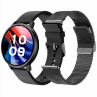 Smartwatch Smartee Duo Classic SPC con 2 Correas (metálica y Silicona), Amoled 1.43", Llamadas Bt, Negro (9652N)