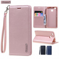 Funda Libro HANMAN Compatible con Iphone Series (7 a 14, Incl. Se, Mini, Pro, Max) (negro, Azul, Oro Rosa)