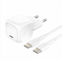 Cargador de Pared BELKIN Boostcharge Usb-c 20W con Cable Blanco (WCA009KQ1MWH-B6)