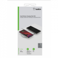 Cargador BELKIN Inalámbrico QI2 Boostcharge 10W + 10W Doble para Dispositivos Apple Blanco (WIZ002VFWH)