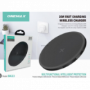 Base de Carga Inalámbrica ONEMAX 20W BX23 Negra