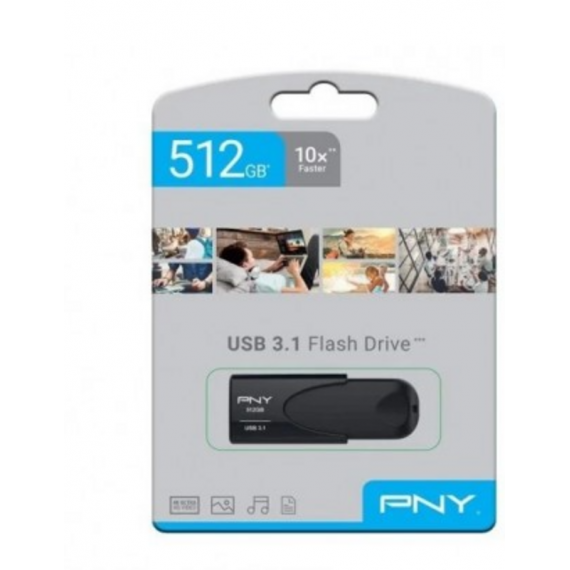 Pendrive PNY 512GB Usb-a 3.1 Negro