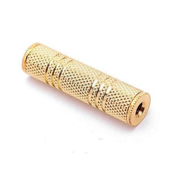 Adaptador Jack H 3.5MM a Jack H 3.5MM Dorado  KONNOC