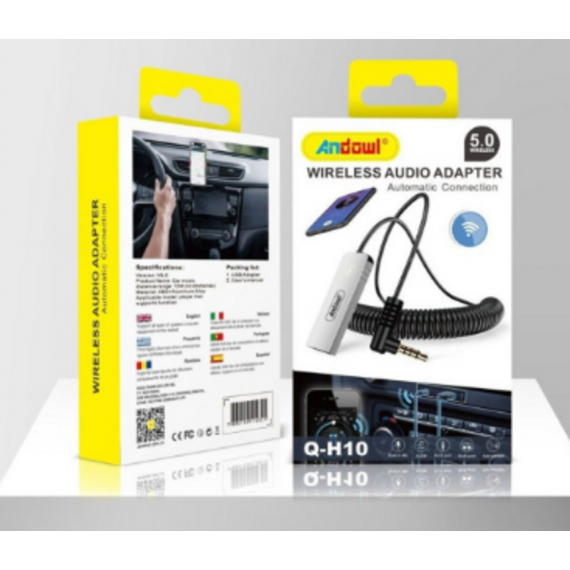Adaptador BLUETOOTH Audio Inalámbrico ANDOWL (Q-H10)
