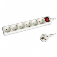 Regleta de 6 Enchufes con Interruptor 1,5M  GSC