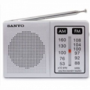 Radio SANYO Portátil de Bolsillo con Altavoz Plata KS108P