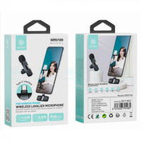 Micrófono IKREA Inalámbrico de Solapa Tipo-c para Android Negro (WR9169)
