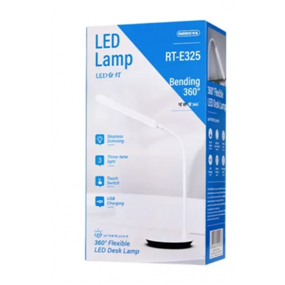 Lámpara REMAX Led de Escritorio Flexible 360° con Control Táctil y Atenuación Continua (RT-E325)