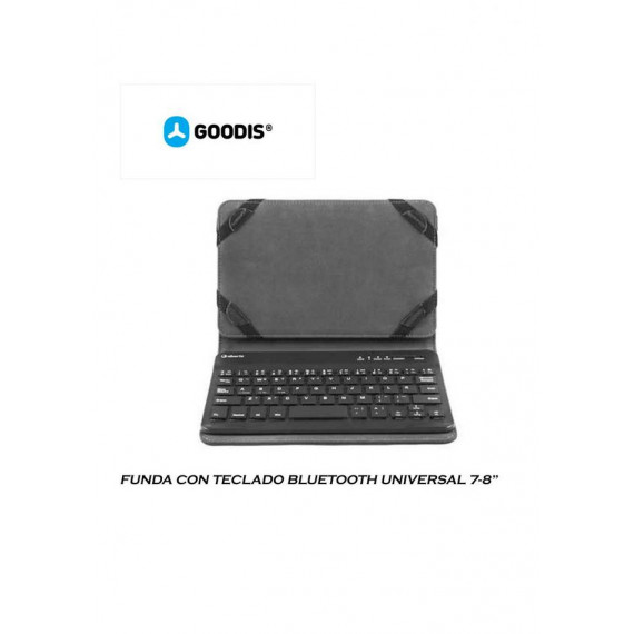 Funda con Teclado BLUETOOTH GOODIS Universal de 7-8 Pulgadas Negro (GD-KC-1859BK-15)