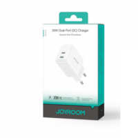 Cargador JOYROOM 20W Doble Puerto Usb-c (JR-TCF12) Blanco