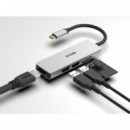 Hub D-LINK Usb-c a USB 3.0 HDMI Lector de Tarjetas Sd/microsd Gris (DUB-M530)