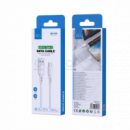 Cable de Datos ISER PVC USB a Type-c 3A 1M Blanco (SK1108)