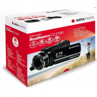 Cámara AGFA CC2700 Videocámara 2.7K con Pantalla Táctil 3", Zoom 18X y Mando a Distancia (negro)