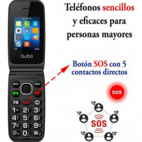 Móvil QUBO Neonw Azul con Teclas Grandes, Radio Fm, Función Sos, Cámara y BLUETOOTH