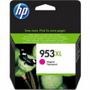Tinta HP Número 953XL Magenta Officejet Pro 8725 / 8715 (1.600 Páginas) (F6U17AE)