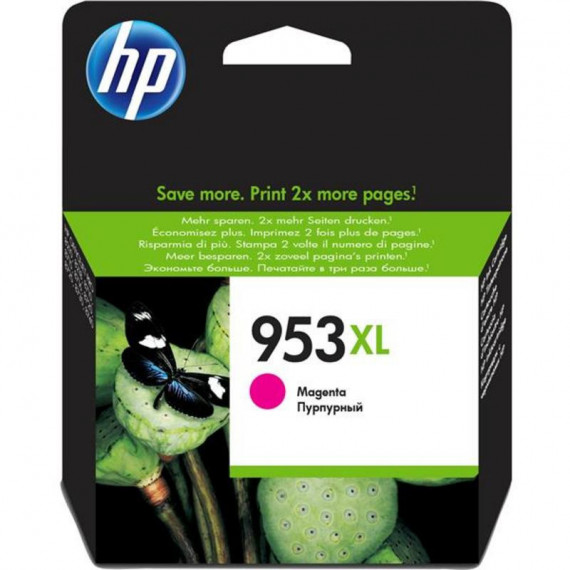 Tinta HP Número 953XL Magenta Officejet Pro 8725 / 8715 (1.600 Páginas) (F6U17AE)