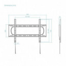 Soporte de Pared TOOQ 37"-80" Fijo Máx. 80KG Negro (LP1084F-B)