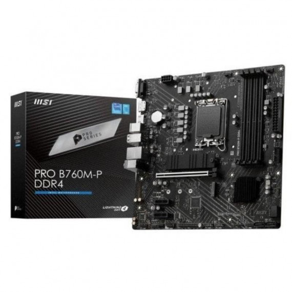 Placa Base MSI Pro B760M-P DDR4 Micro-atx con Vga, HDMI y Displayport