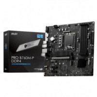Placa Base MSI Pro B760M-P DDR4 Micro-atx con Vga, HDMI y Displayport