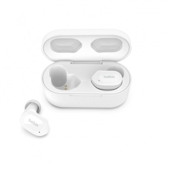 Auriculares In-ear BELKIN Soundform Play True Wireless con Micrófono, Blanco (AUC005BTWH)