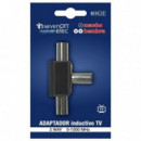 Adaptador Inductivo de TV SEVENON (1 MACHO/2 Hembras) Negro