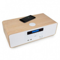 Microcadena Hi-fi THOMSON MIC201IBT con Bluetooth, Cd, Radio Fm, USB y Cargador Inalámbrico