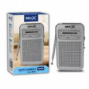 Radio Portátil Analógica Am/fm Gen-x FM-4411 Plata  GEN X