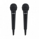 Pack 2 Micrófonos con Cable BIWOND ST12 para Karaoke Jack 6.3MM