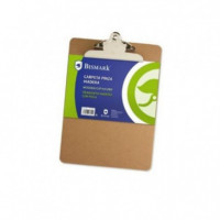 Carpeta Sujetapapeles con Base de Madera y Pinza Metálica Formato A5  BIWOND