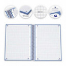 Cuaderno Espiral OXFORD Europeanbook 1 Tapa Dura Azul A4+ Cuadriculado 5X5