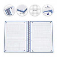Cuaderno Espiral OXFORD Europeanbook 1 Tapa Dura Azul A4+ Cuadriculado 5X5