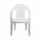 Silla con Reposabrazos SEVENON Stack Blanca