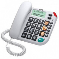Teléfono Fijo MAXCOM KXT480 para Personas Mayores, Blanco - Guanxe Atlantic Marketplace