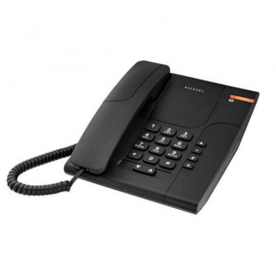 Teléfono Fijo ALCATEL Temporis 180 Negro con Identificador de Llamadas