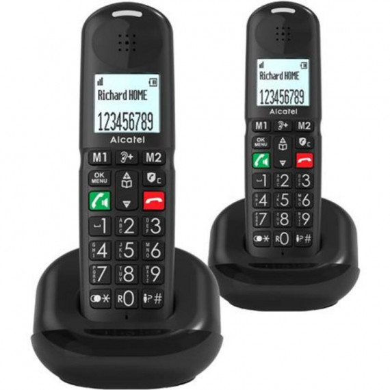 Teléfono Inalámbrico ALCATEL Senior Dúo XL685 con Teclas Grandes Negro