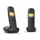 Teléfono Fijo Inalámbrico GIGASET A270 Duo Negro