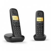 Teléfono Fijo Inalámbrico GIGASET A270 Duo Negro - Guanxe Atlantic Marketplace