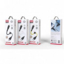 Cable de Carga Rápida USB a Lightning XO NB247 6A 25CM con Clip Negro