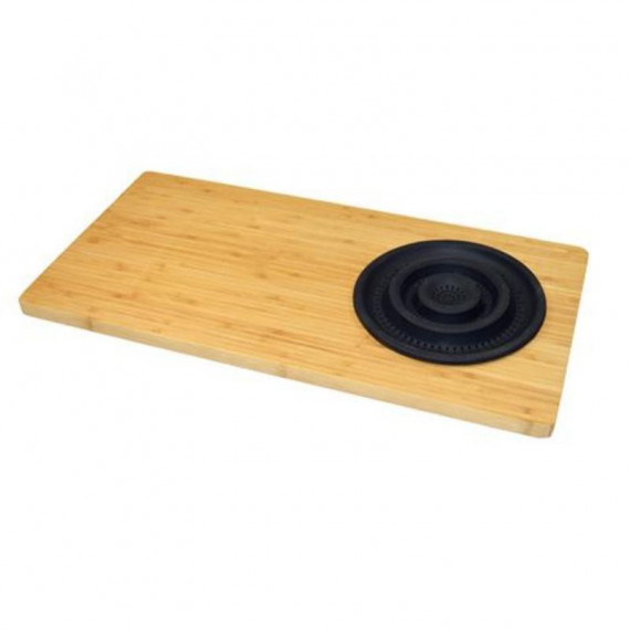 Tabla de Cortar de Bambú con Escurridor para Fregadero JOCCA 58X29X1.8CM