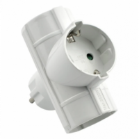 Ladrón Enchufe EXTRASTAR con 3 Tomas 3680W 16A/250V Blanco SQ-GZB-01/03