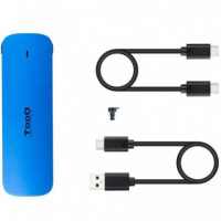 Caja Externa TOOQ TQE-2201BL para Ssd M.2 Ngff Sata USB 3.1 Azul