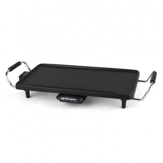 Plancha de Asar Eléctrica ORBEGOZO TB-2203 con Superficie Antiadherente 22X43 Cm y 2000W