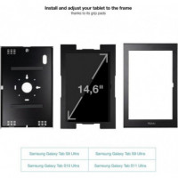 Soporte de Suelo Antirrobo TOOQ TQATTE2601-L-B para Tablet hasta 11" Negro